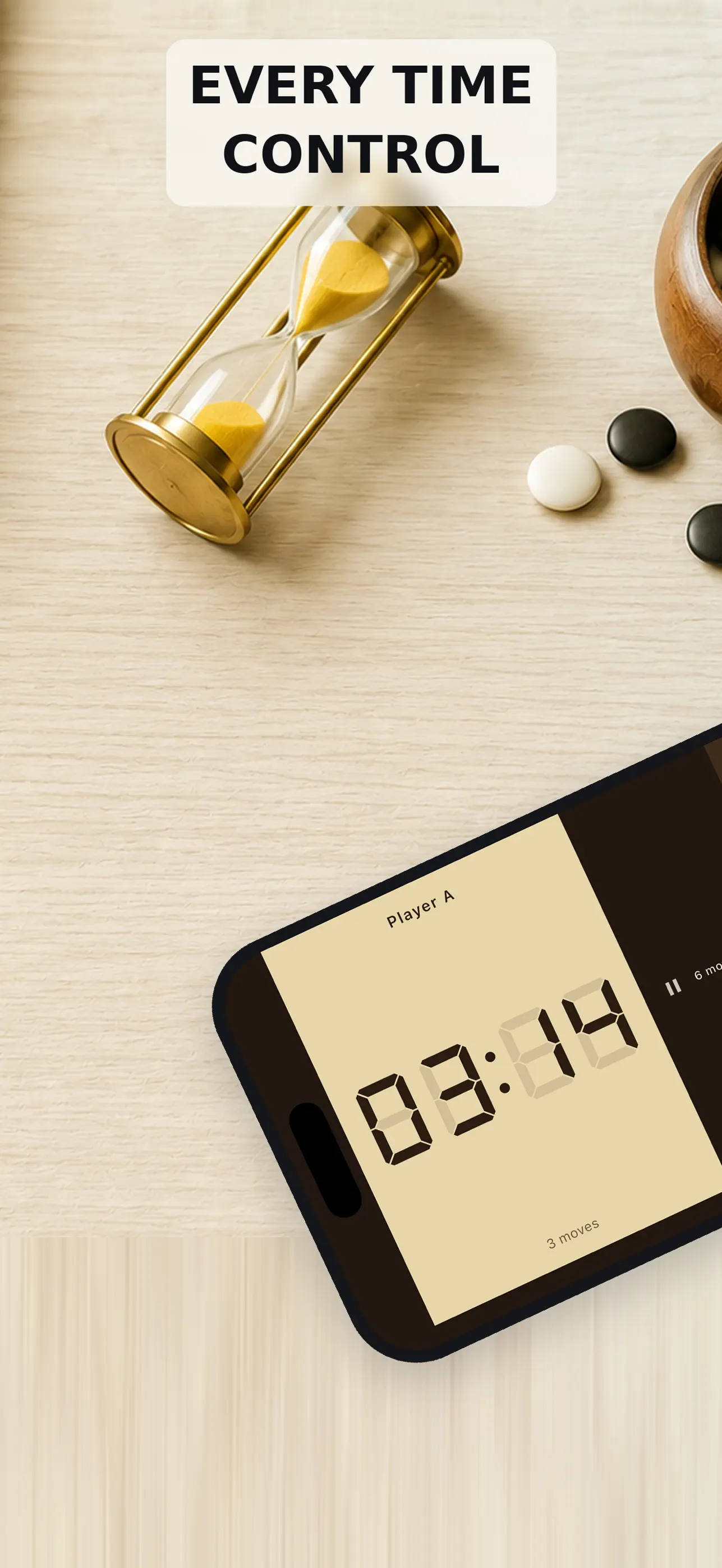 Chess timer showing both players’ running clocks