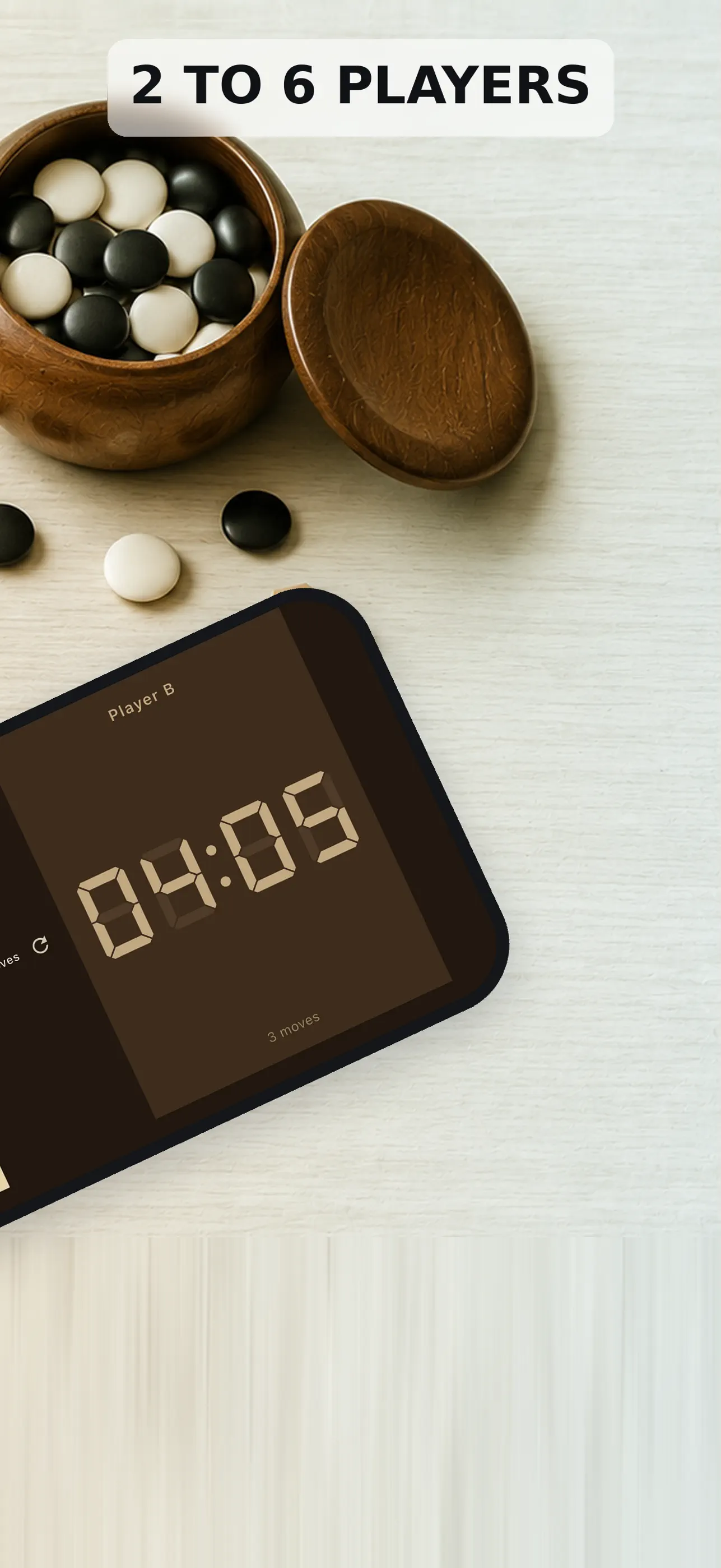 Game timer with a visible move-count control